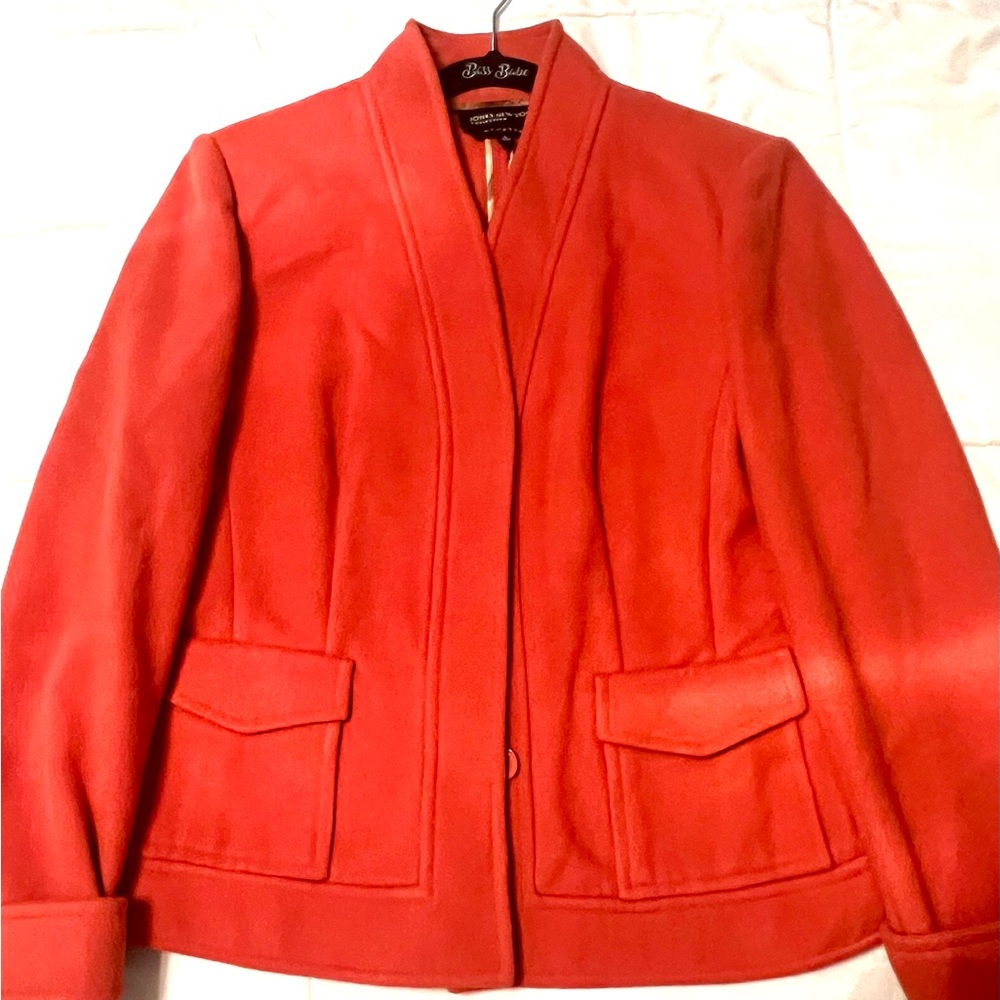 Jones New York‎ Women’s Vibrant Orange Business Modern Chic Blazer-Small